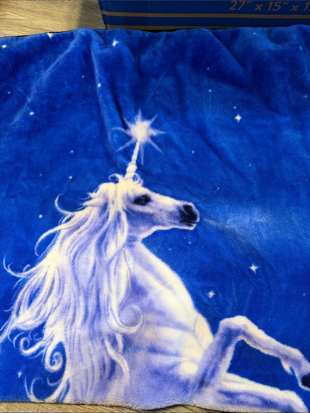 Northwest Blue Unicorn Throw Blanket